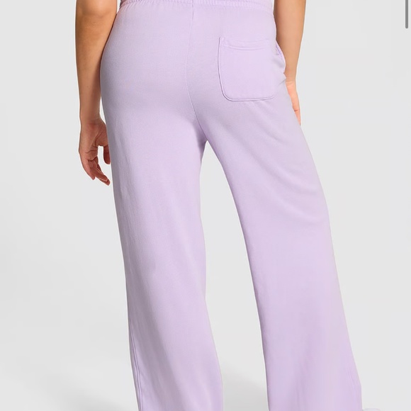 New 2 piece set: wide leg pants and top- Pink by Victoria’s Secret Lilac color - Picture 3 of 3